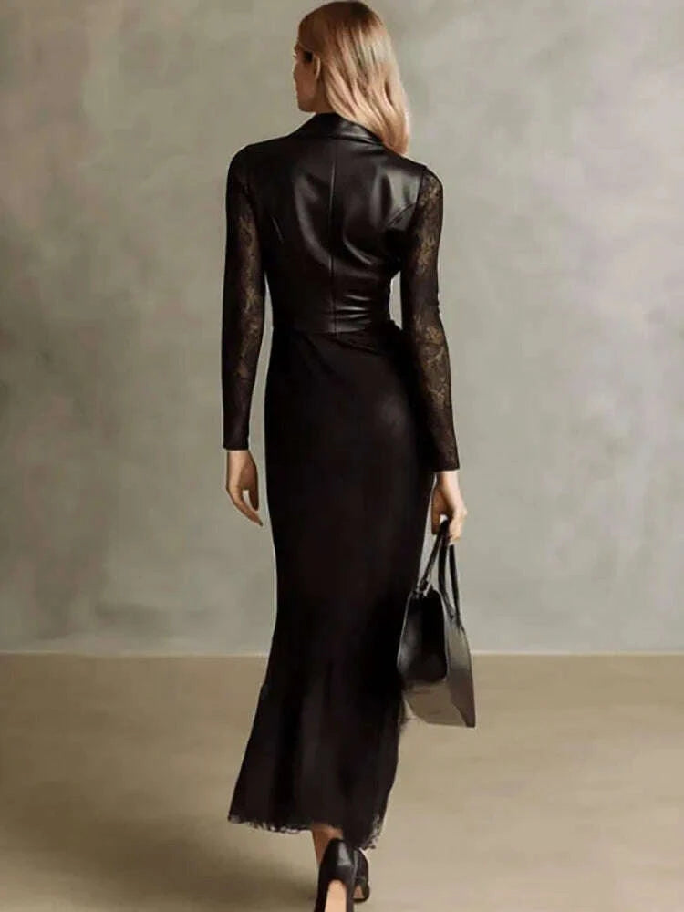 retro-imitation-pu-leather-womens-lace-dress-lapel-sheer-long-sleeve-high-waist-elegant-bodycon-dress-high-street-maxi-dresseskimludkimlud-35558285