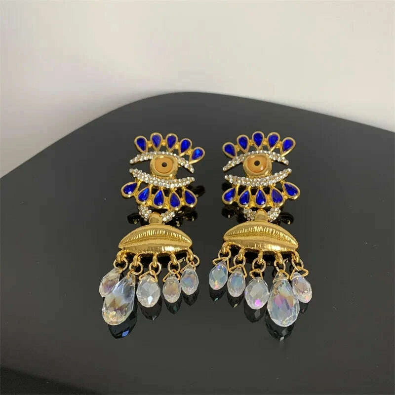 european-and-american-medieval-accessories-vintage-eye-tassels-light-luxury-high-end-earrings-french-fashion-devil-eye-earringskimlud-womens-fashion-34622579