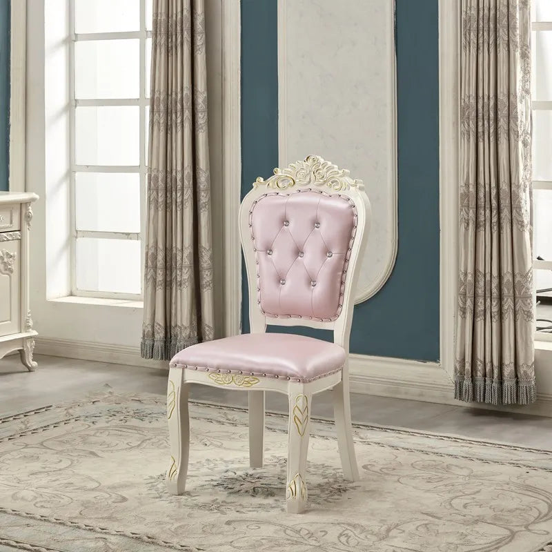 Leather Throne Lounge Chair Diamond-Tufted — Blush Pink | KIMLUD