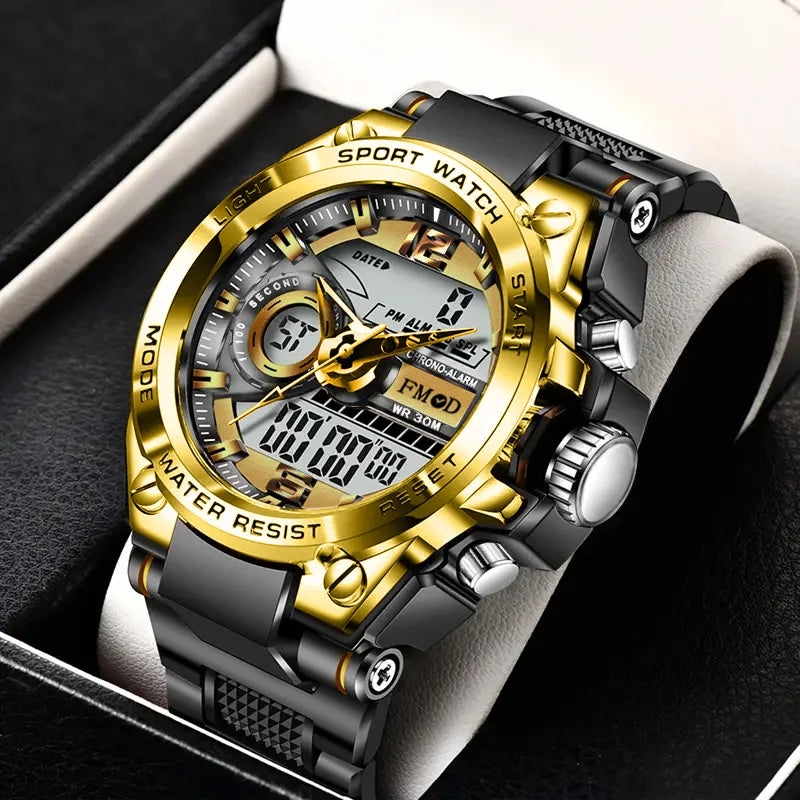 Digital Men Steel Military Wristwatch LED Quartz ClockSport Watch Male Big Watches Men Relogios Masculino