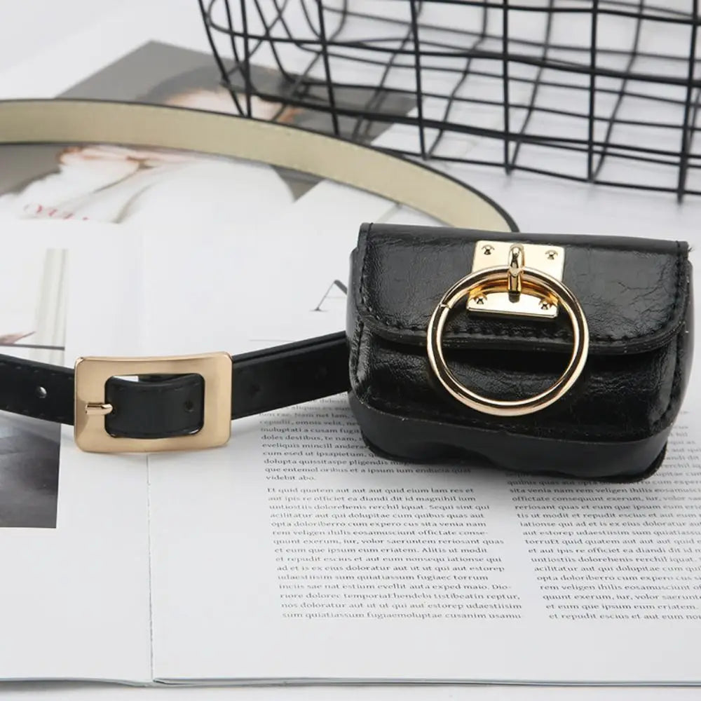 Gothic Vintage Classic Belts PU Leather — Black | KIMLUD