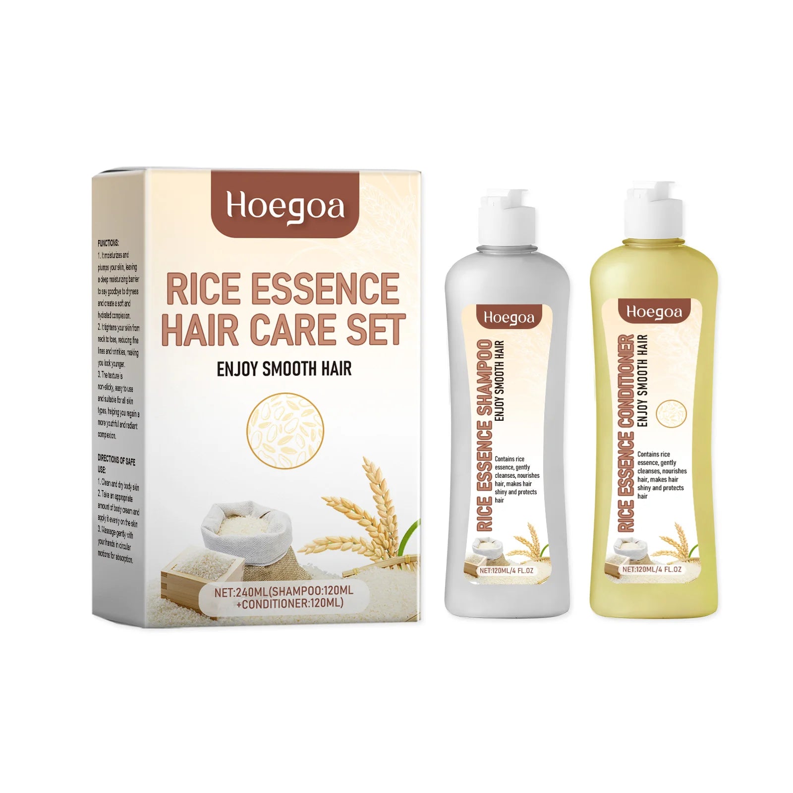 Rose-Pink Packaging Hair Care Set Anti Frizz Deep Nourish — Rose Pink | KIMLUD