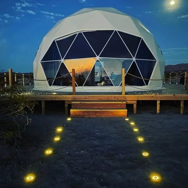 Geodesic Dome Tent 5-Meter Diameter — Cream | KIMLUD