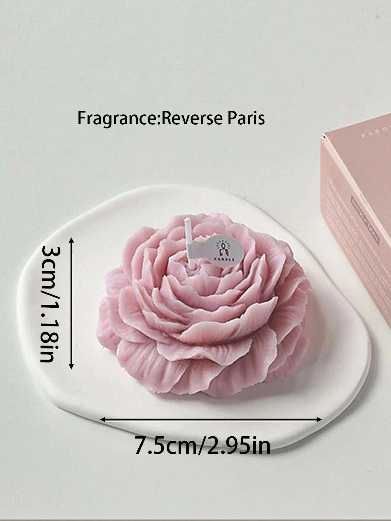 KIMLUD, 3D Peony Aromatic Candle Creative Flower Shape Aromatherapy Wedding Decor Gifts Box Valentine's Day Scented Souvenir Ornament, KIMLUD Womens Clothes