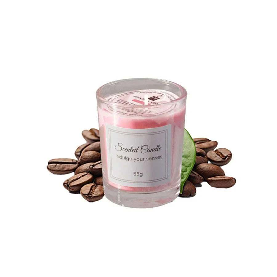 KIMLUD, Aromatherapy Candle Premium Gift Box Glass Handmade Soy Wax Smokeless Creative Aromatherapy Candle Companion Gift, KIMLUD Womens Clothes