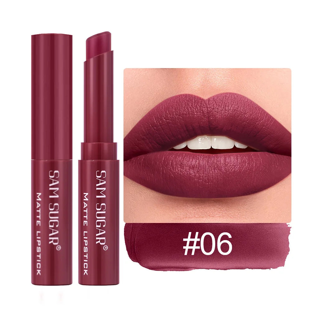 Nude Matte Lip Gloss 6 Colors Long-lasting Velvet Lipstick Waterproof Non-fade Non-stick Cup Lipsticks Women Makeup Cosmetics