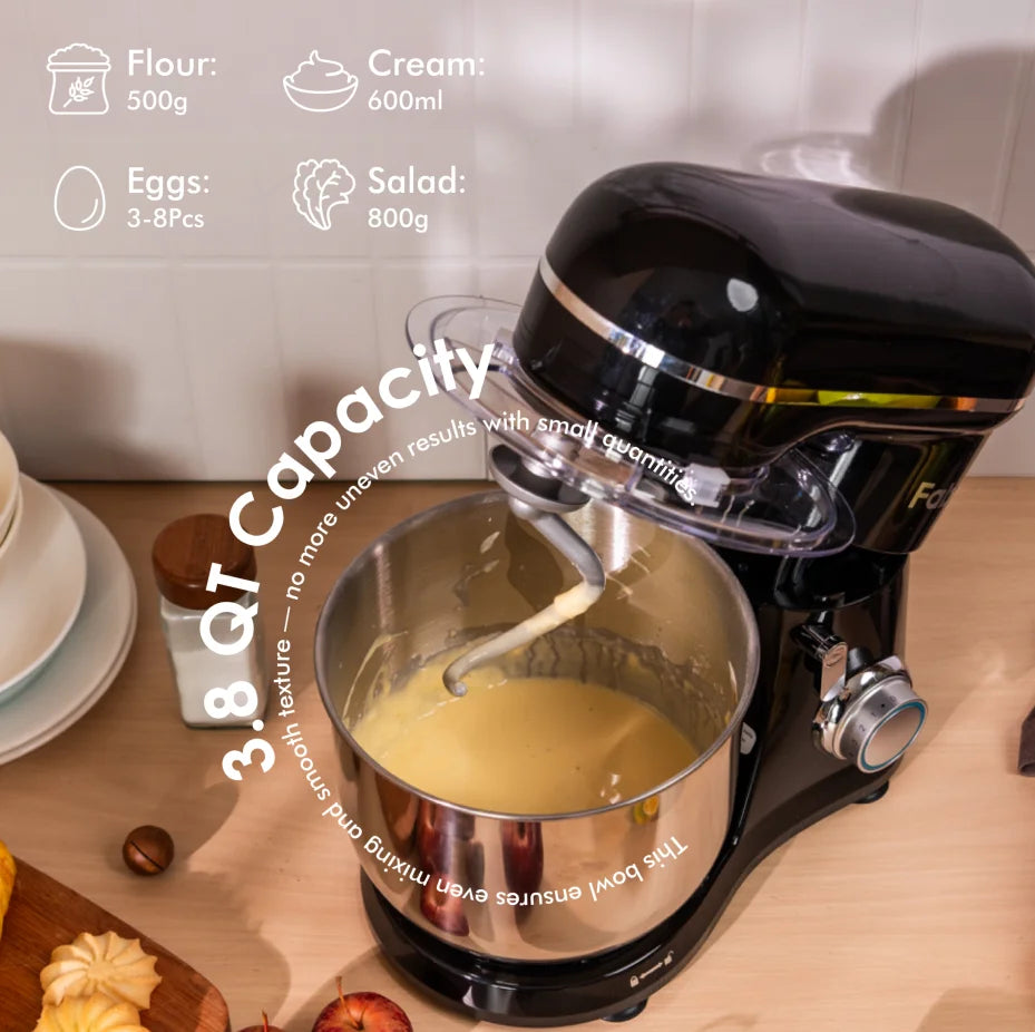 Stainless Steel Stand Mixer 6.5QT Tilt-Head — Black | KIMLUD