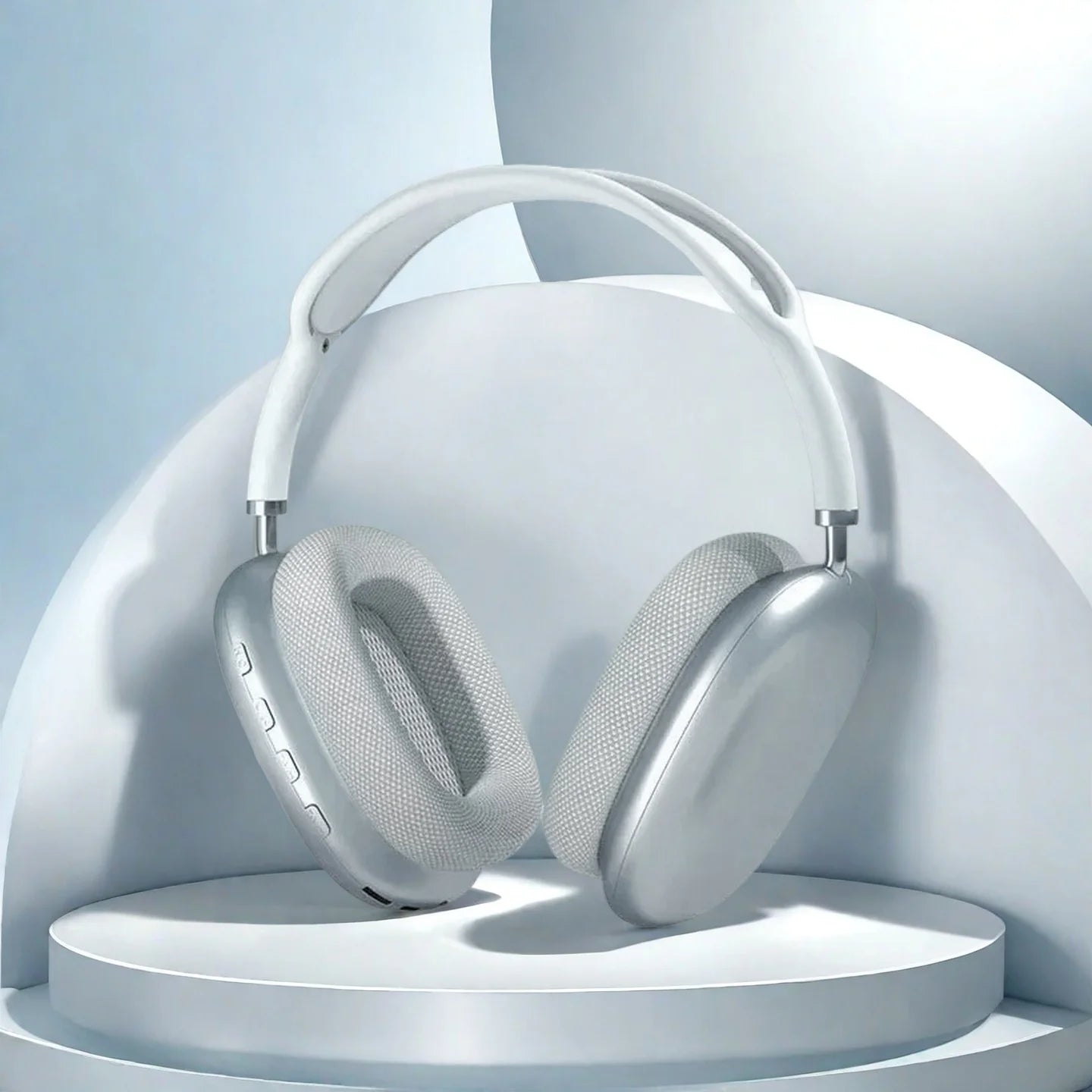 Bluetooth Wireless Headset With Mic — White | KIMLUD