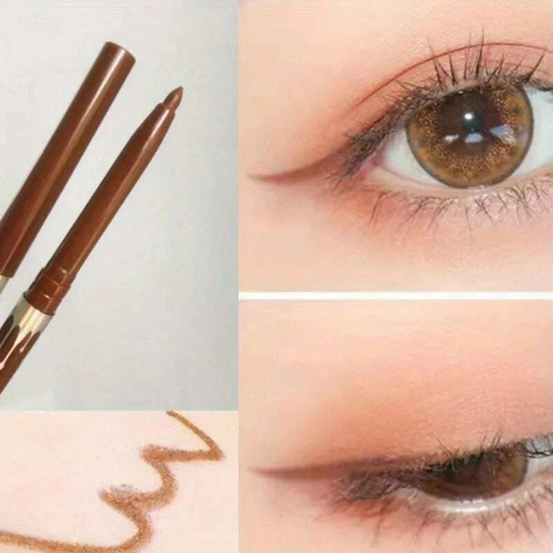 KIMLUD, Waterproof Black Brown Eyeliner Gel Pencil Ultra-fine Matte Smooth Quick Dry Non-Smudge Easy Wear Eyeliner Pen Makeup for Eyes, KIMLUD Womens Clothes