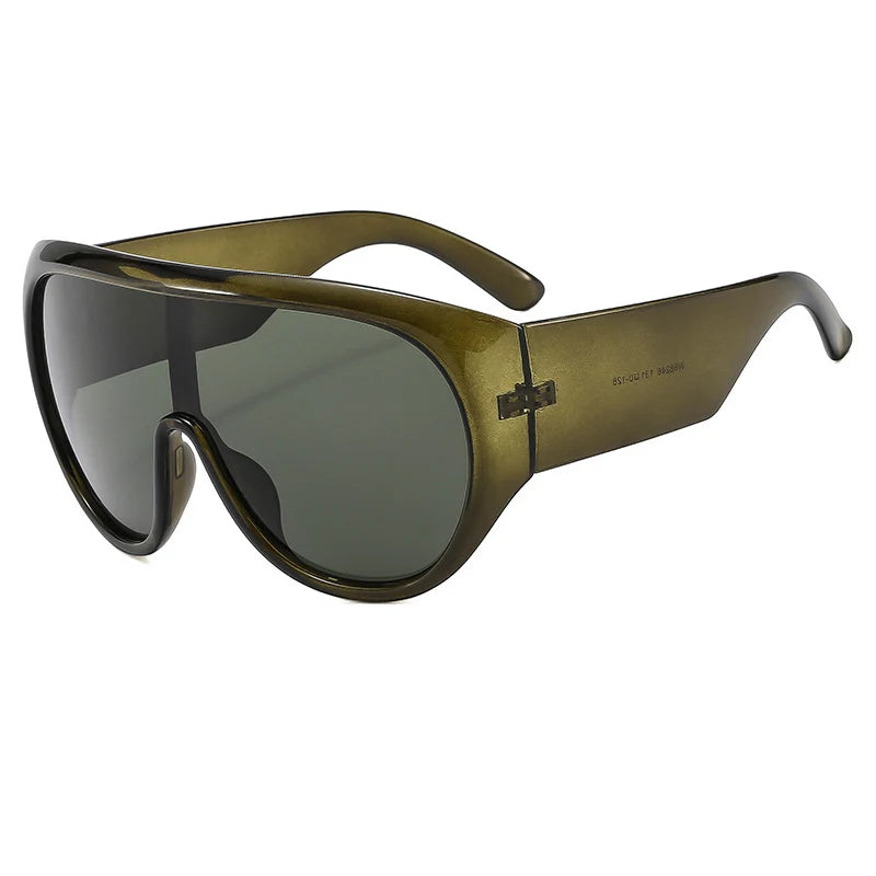 Plastic Retro Big Frame Sunglasses — Tea Color | KIMLUD