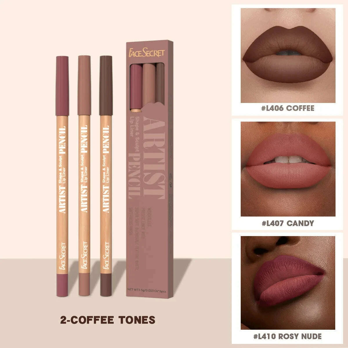 face-secret-4pcssetmoisturizing-fresh-lightweight-plumping-lip-gloss-with-brown-lipliner-set-non-sticky-liquid-lipstick-makeup-kimlud-kimlud-33919088