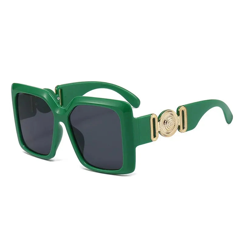 Big Square Frame Sunglasses For Men Women Brand Design Luxury Vintage Fashion Male Ladies Driving Black Sun Glasses Eyewear 2024