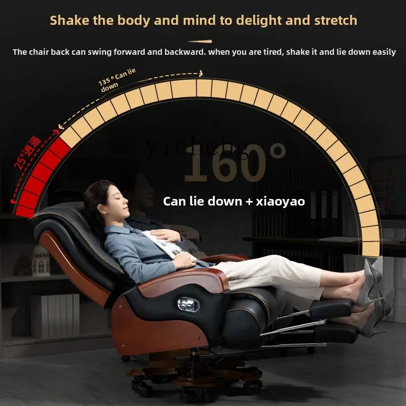 HSN boss chair office home computer leather can lie down comfortably sedentary backrest to class chair seat