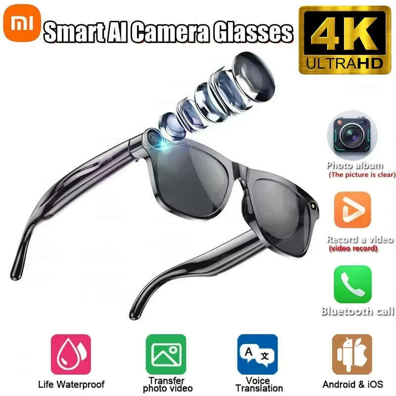 xiaomi-4k-hd-ai-smart-glasses-chat-260mah-battery-voice-assistant-control-gpt-100mp-camera-bluetooth-call-smart-glasseskimlud-womens-fashion-34600421