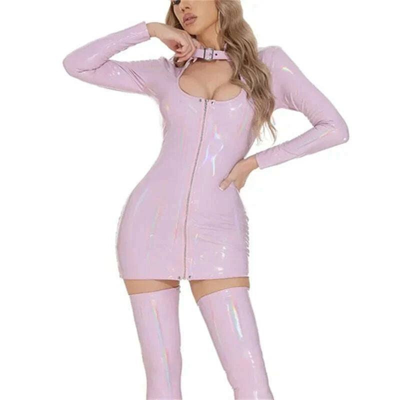 sexy-patent-leather-skinny-stretch-dresses-women-front-zipper-cardigan-dress-stand-up-collar-short-gown-female-long-sleeve-frockkimlud-womens-fashion-34624170