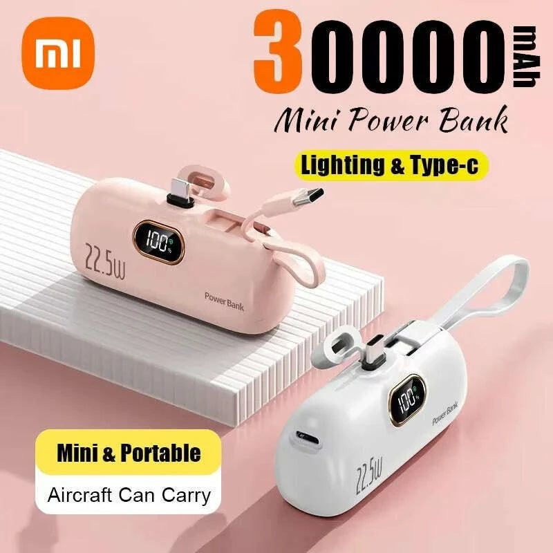 xiaomi-mijia-30000mah-mini-portable-power-bank-capsule-mobile-power-supply-emergency-external-battery-fast-charger-for-iphone-16kimlud-womens-fashion-34601956
