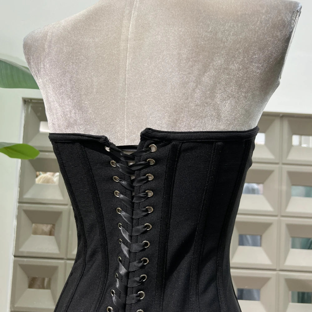 Sexy Strapless Bodycon Dresses for Women 3D Floral Fashion Party Evening Club Bandage Dress Formal Elegant Slim Birthday Gowns