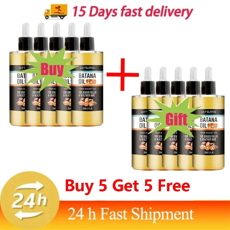 Batana Oil Hair Growth Set Traction Alopecia Treatment Anti-Hair Loss — Golden Amber | KIMLUD