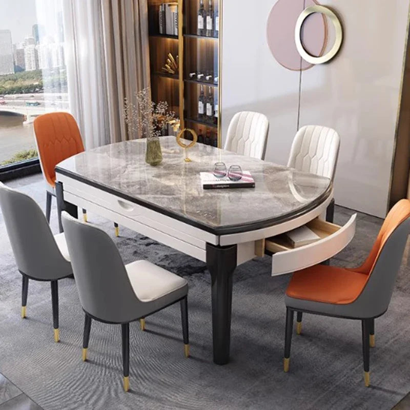 Minimalist Luxury Dining Table Extendable Nordic Centerpiece Hall Dining Table Chairs Multifunctional Muebles Home Furniture