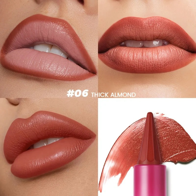 Matte Velvet Lip Liner & Lipstick - Dual-Use Precision Lip Contour Pencil for Smooth, Long-Lasting Color,Lip Liner Pencil, lip