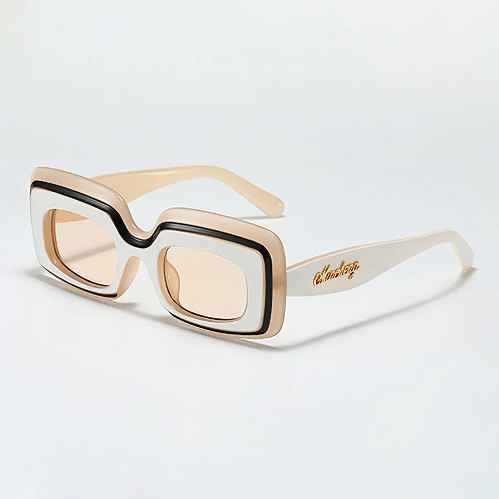 Sunglasses Unisex Oversized Square Shades Polycarbonate Black | KIMLUD