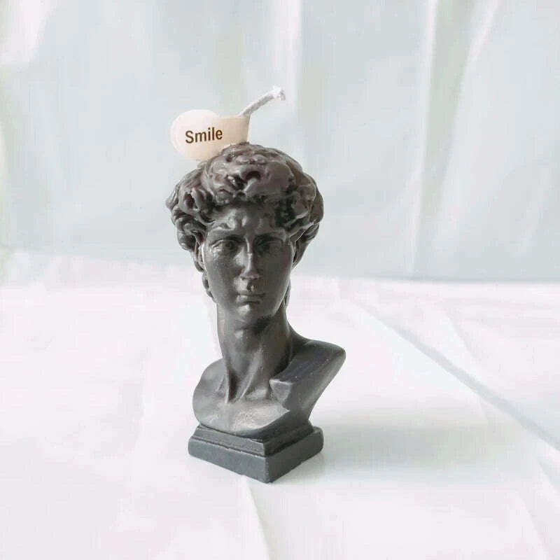 KIMLUD, Fruit scented candles, natural plant scented white tea, lavender, David sculpted Aromatherapy candles 4.5X6.5cm, KIMLUD Womens Clothes