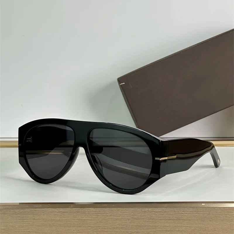 Oversized Pilot Sunglasses Unisex Driving Design — Black | KIMLUD