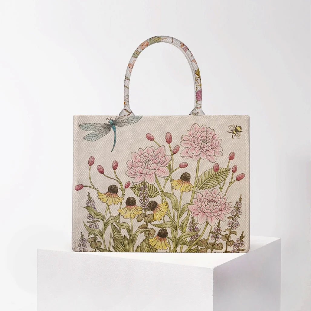 Personalized Tote Bag Canvas Printed — Natural | KIMLUD