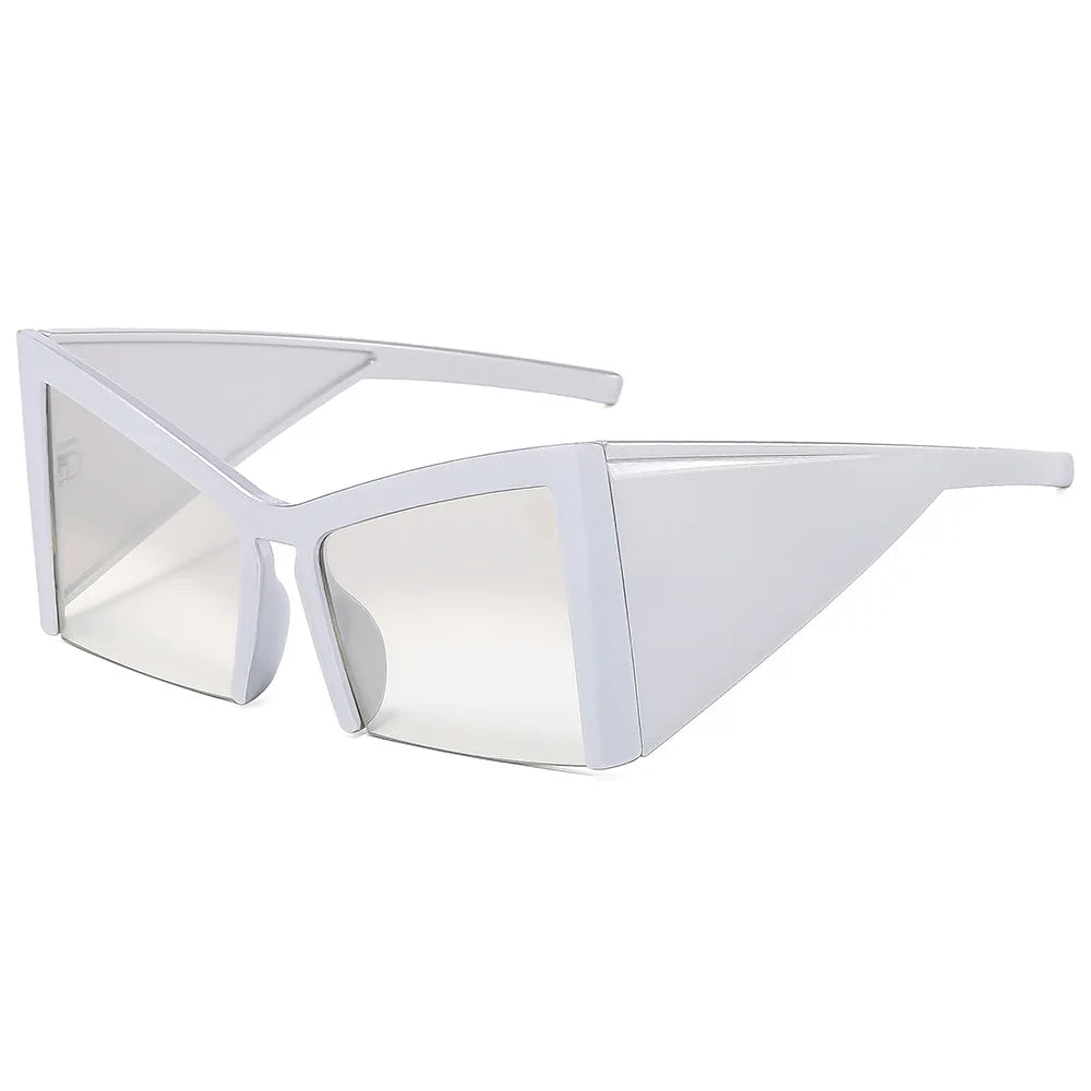 Half-Frame Sunglasses Polycarbonate — Black | KIMLUD