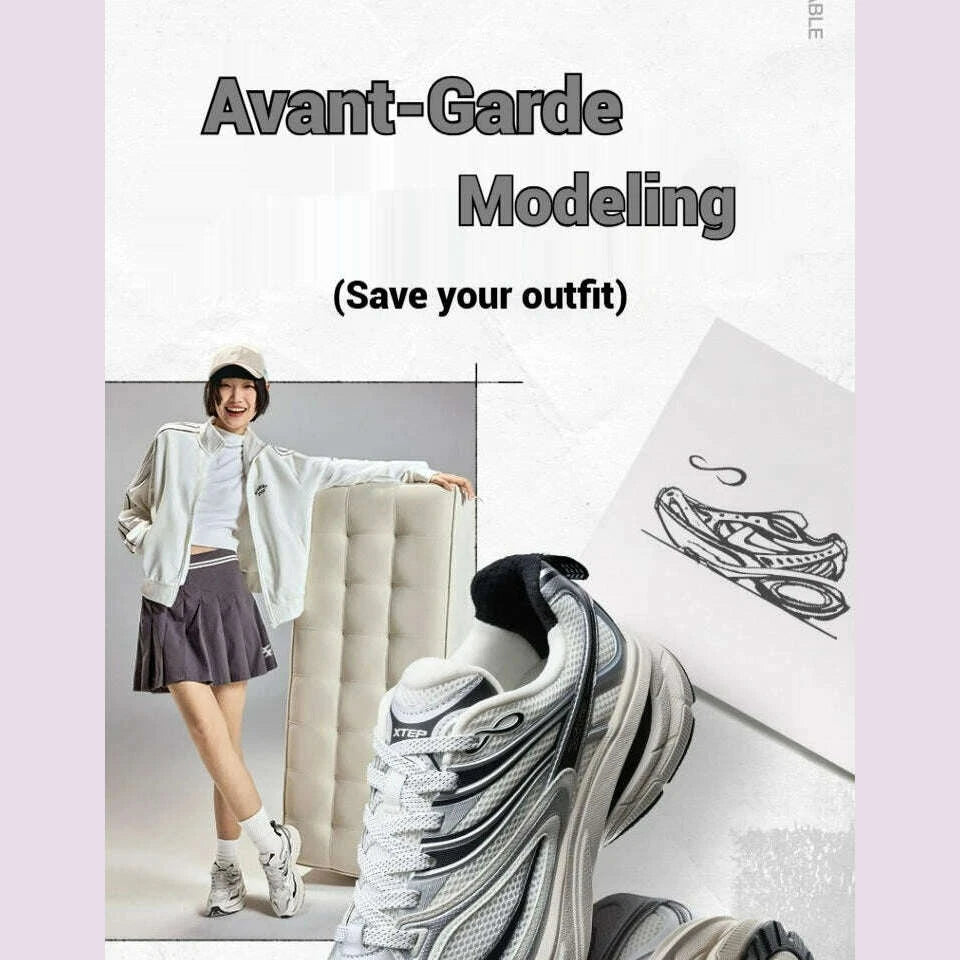 KIMLUD, Xtep Little Basque 2 Casual Shoes for Men 2025 Summer Vintage Breathable Comfortable Non-Slip Durability Sneakers 875219320017, KIMLUD Womens Clothes