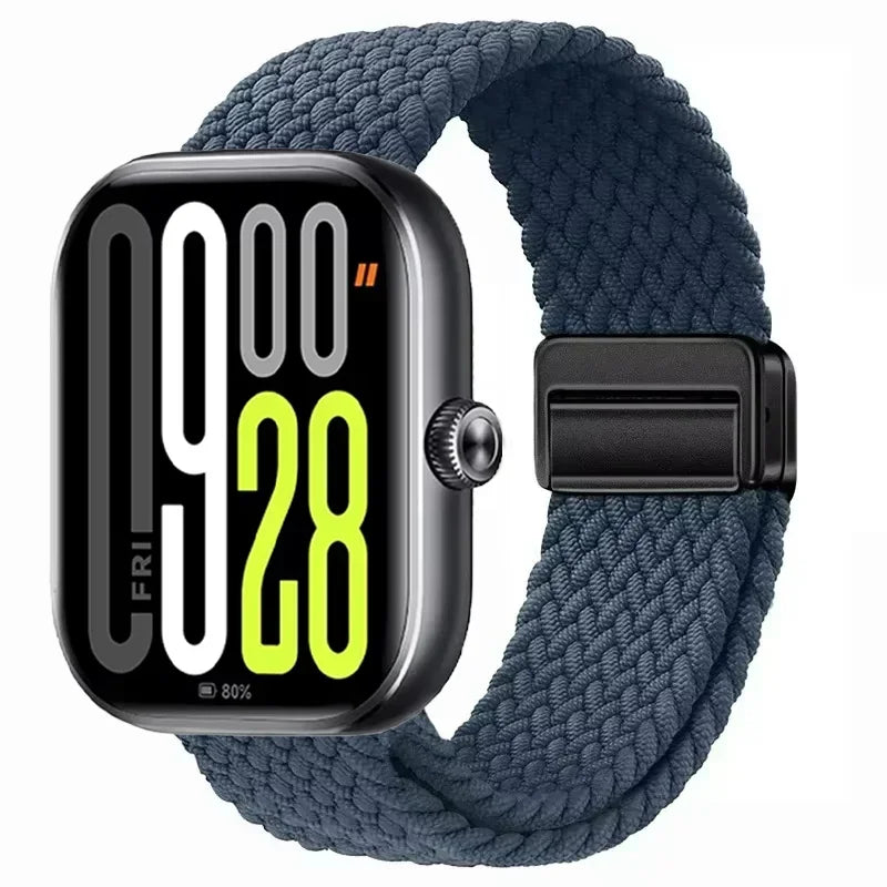 Magnetic Braided Nylon Loop Band for Xiaomi Redmi Watch 6 5 4 Strap Adjustable Sport Replacement Correa Bracelet Mi Band 9 8 Pro