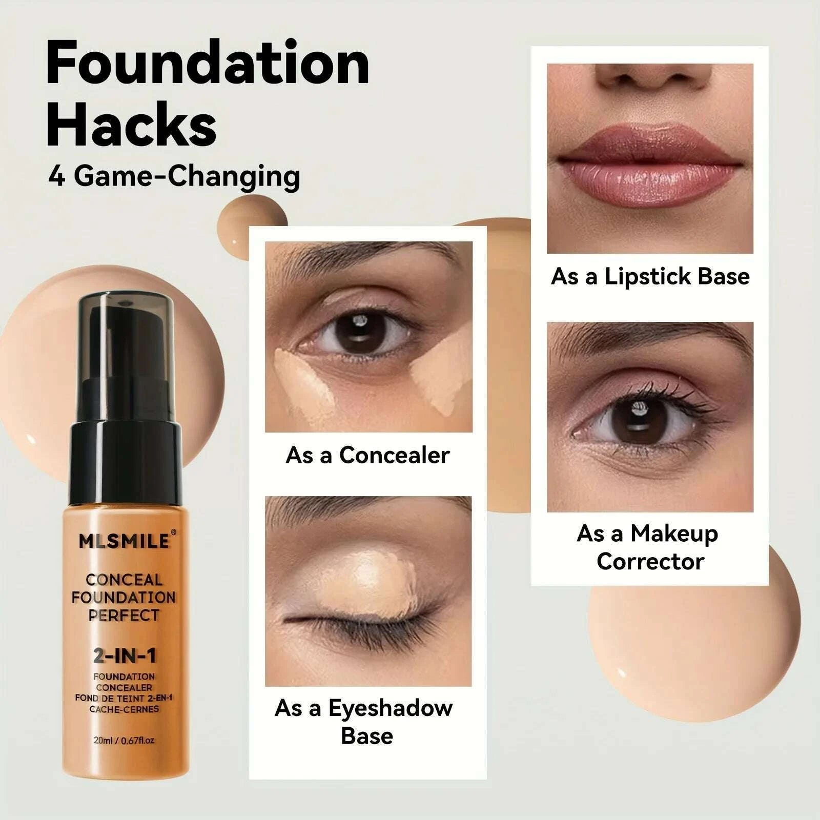 2-in-1-oil-control liquid-foundation-and-conceal-full-coverage-long-lasting-waterproof-hydrating-and-brightening-concealerkimlud-womens-fashion-34598807