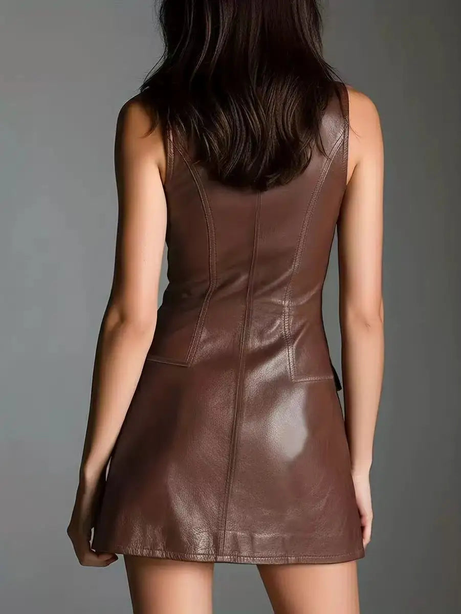 Mini Dress – Sleeveless V Neck – Polyester Fabric – Bodycon | KIMLUD
