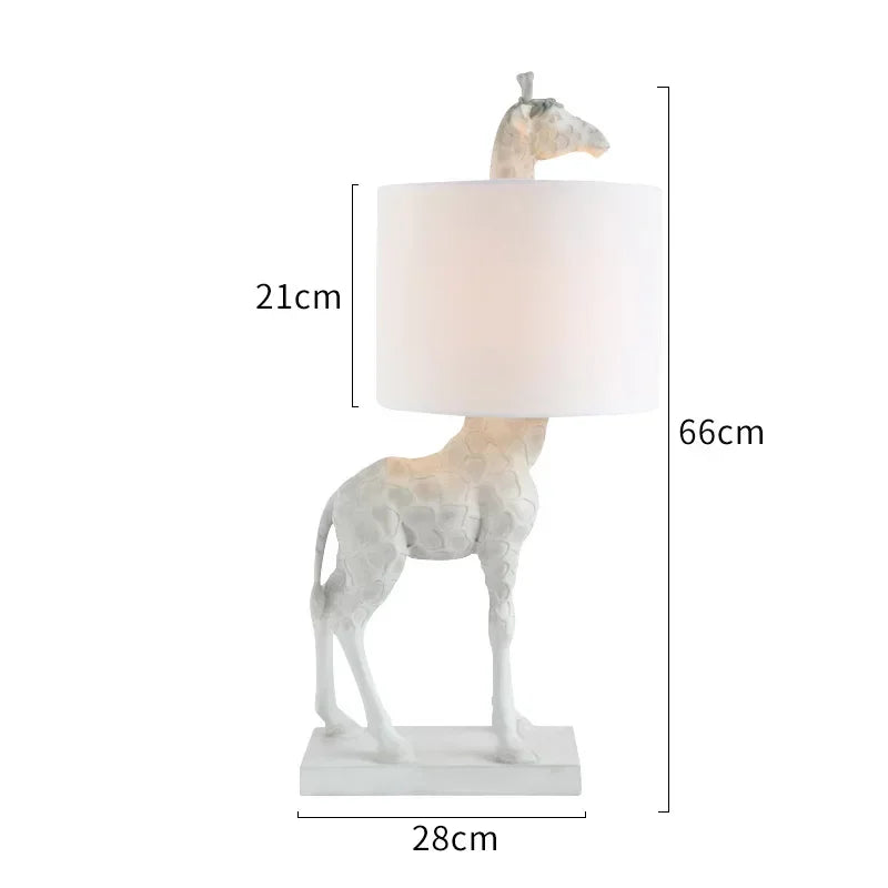 Factory Manufacture Designer Animal Resin Giraffe Table Lamp Gold Lamp Body Resin Animal Home Decor Night Lights E26/E27 Holder