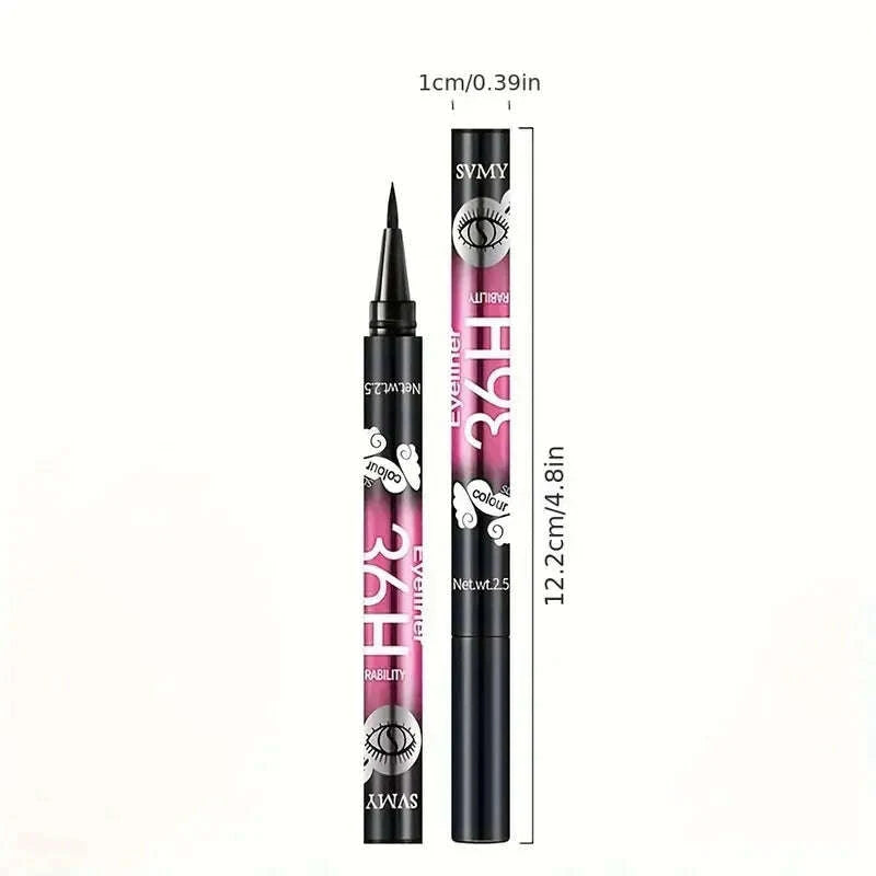 KIMLUD, 12 PCS Hot Make Up Ultimate Black Liquid Eyeliner Long-lasting Waterproof Eye Liner Pencil Pen Nice Makeup Cosmetic Beauty Tools, KIMLUD Womens Clothes
