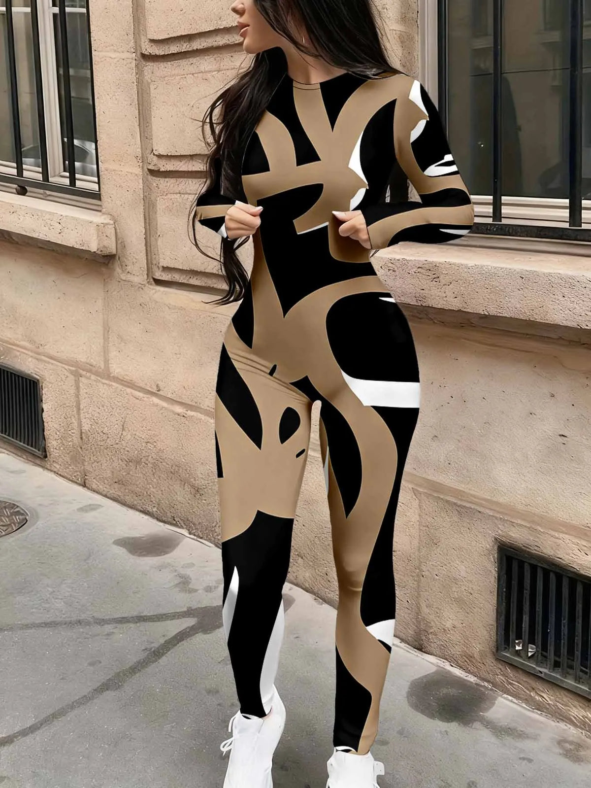 Jumpsuit – Slim Fit Long Sleeved – Polyester Elastane | KIMLUD