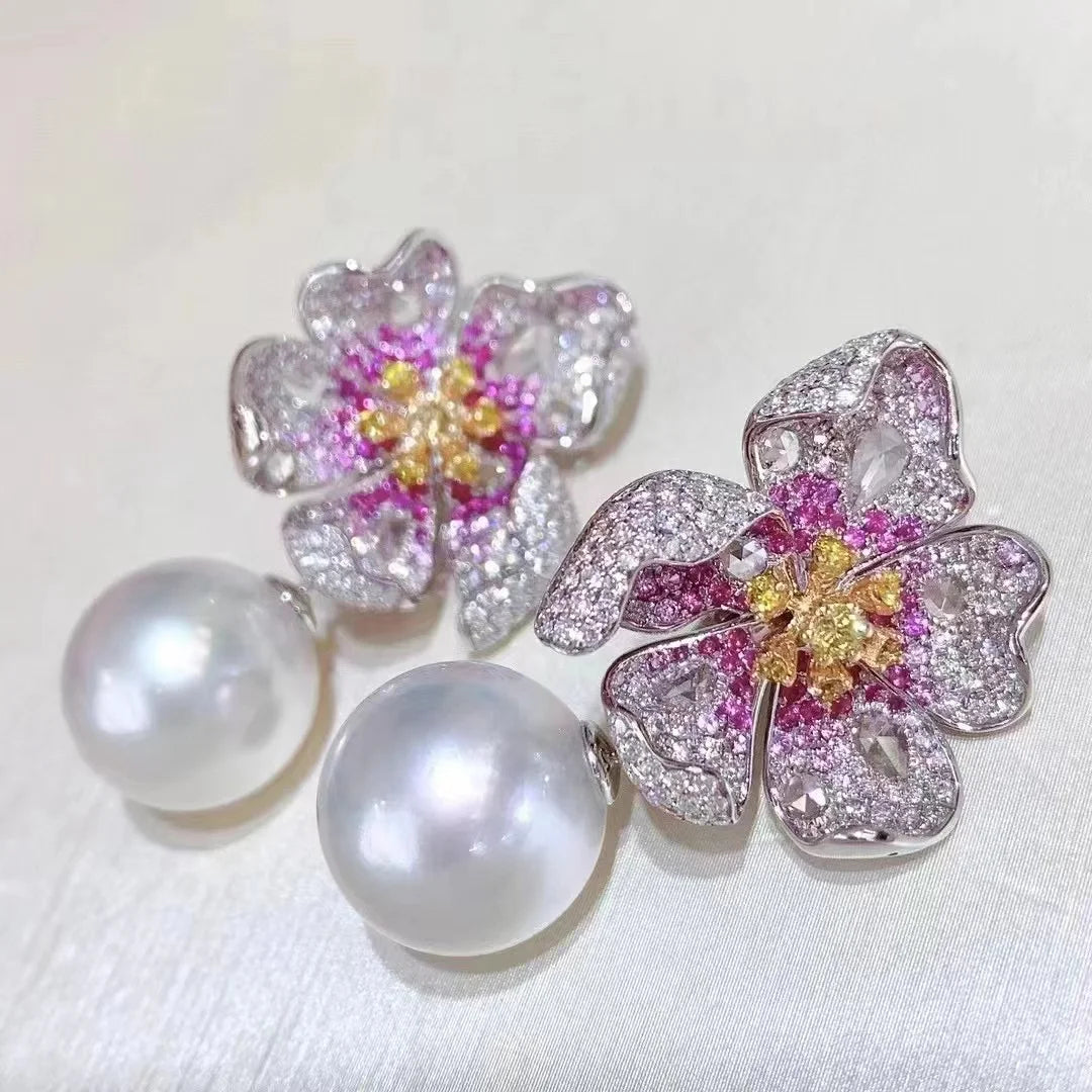 Stud Earrings – Pearl – 925 Silver – White | KIMLUD