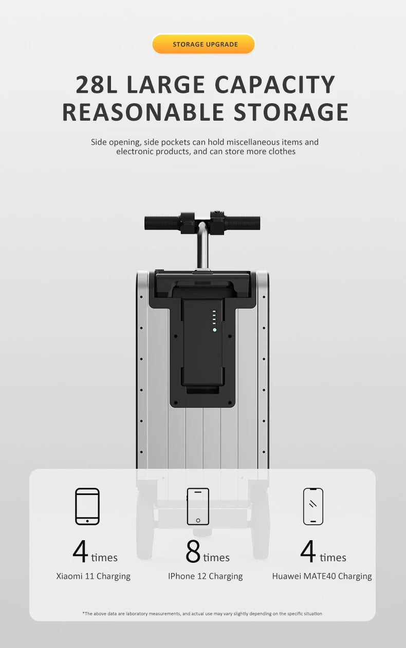 Aluminum Carry-On Luggage Anti-Theft — White | KIMLUD