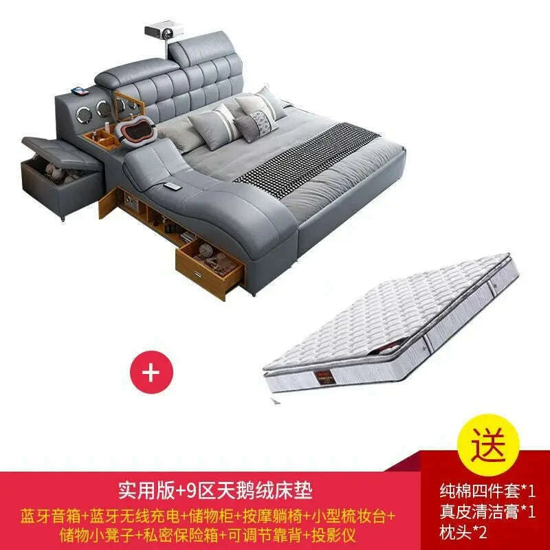 intelligent-massage-tatami-leather-bed-modern-simple-master-bedroom-storage-double-bed-size-apartment-wedding-bedkimlud-womens-fashion-34603567