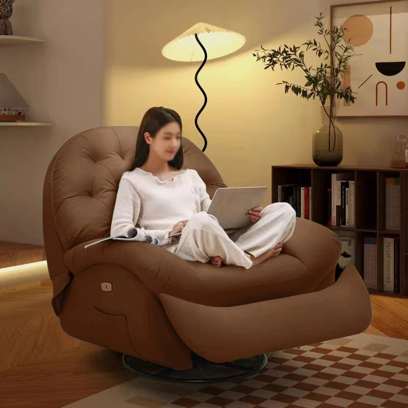 KIMLUD, Modern Multifunction Electric Leather Recliner Sofa Recliner Sofa Living Room Furniture Single Sofa Chair Wholesale, KIMLUD Womens Clothes