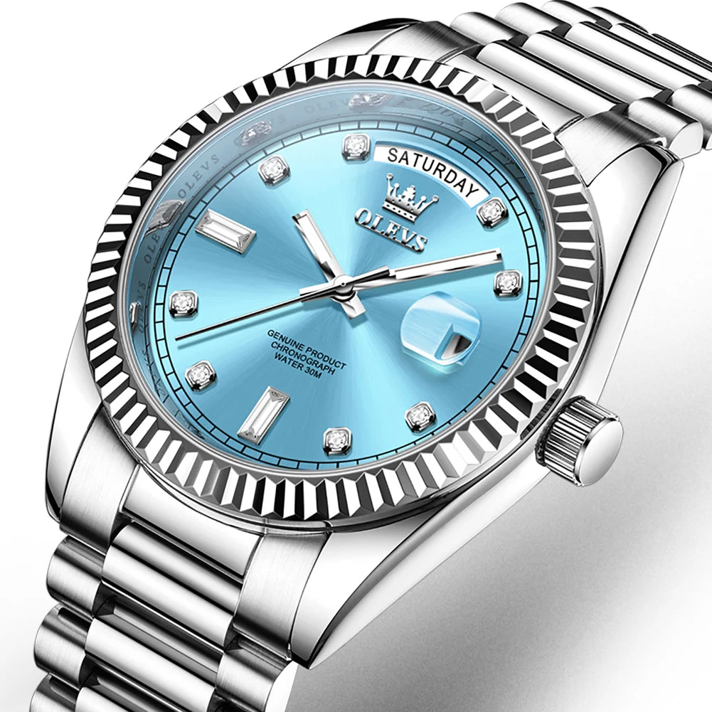 Gold-Tone Stainless Steel Automatic Watch Date — Gold | KIMLUD