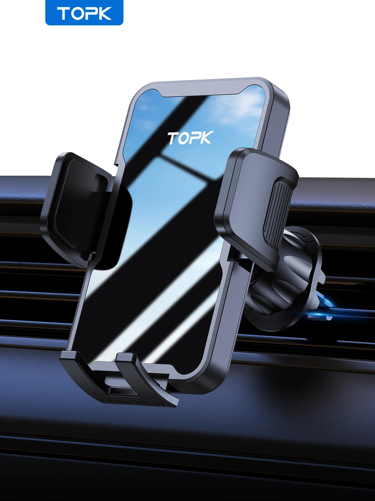 Car Phone Holder – 360° Rotatable – Carbon Fiber – Black | KIMLUD