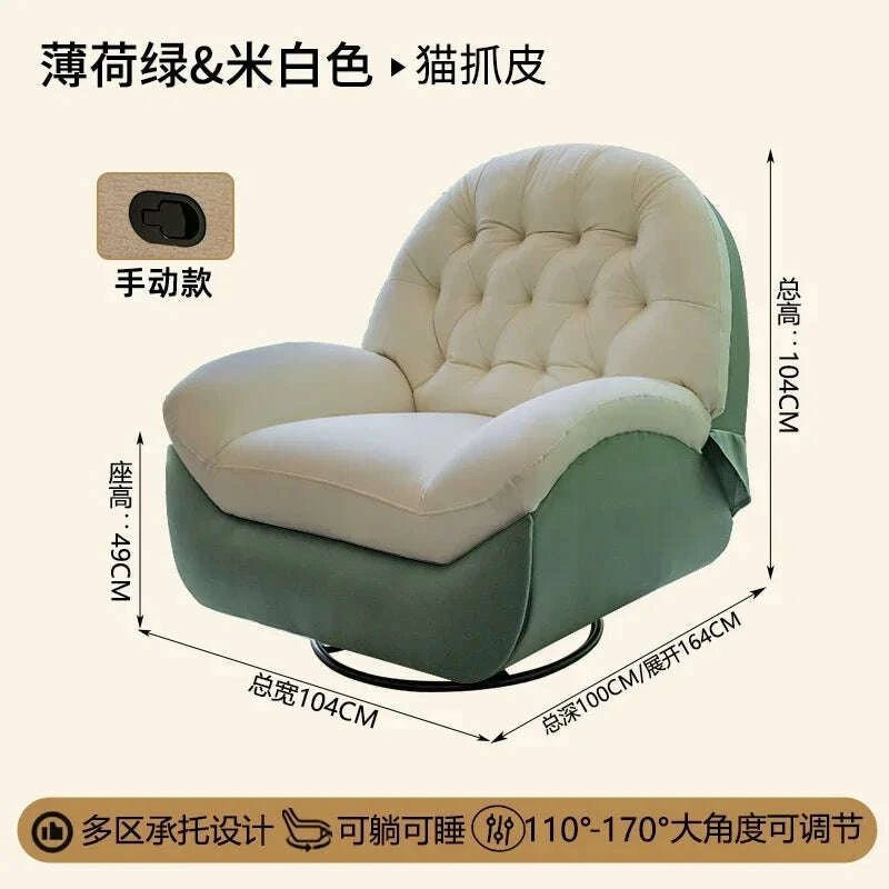 KIMLUD, Multifunctional space lazy sofa cabin rocking chair home living room light luxury Nordic electric single recliner, KIMLUD Womens Clothes