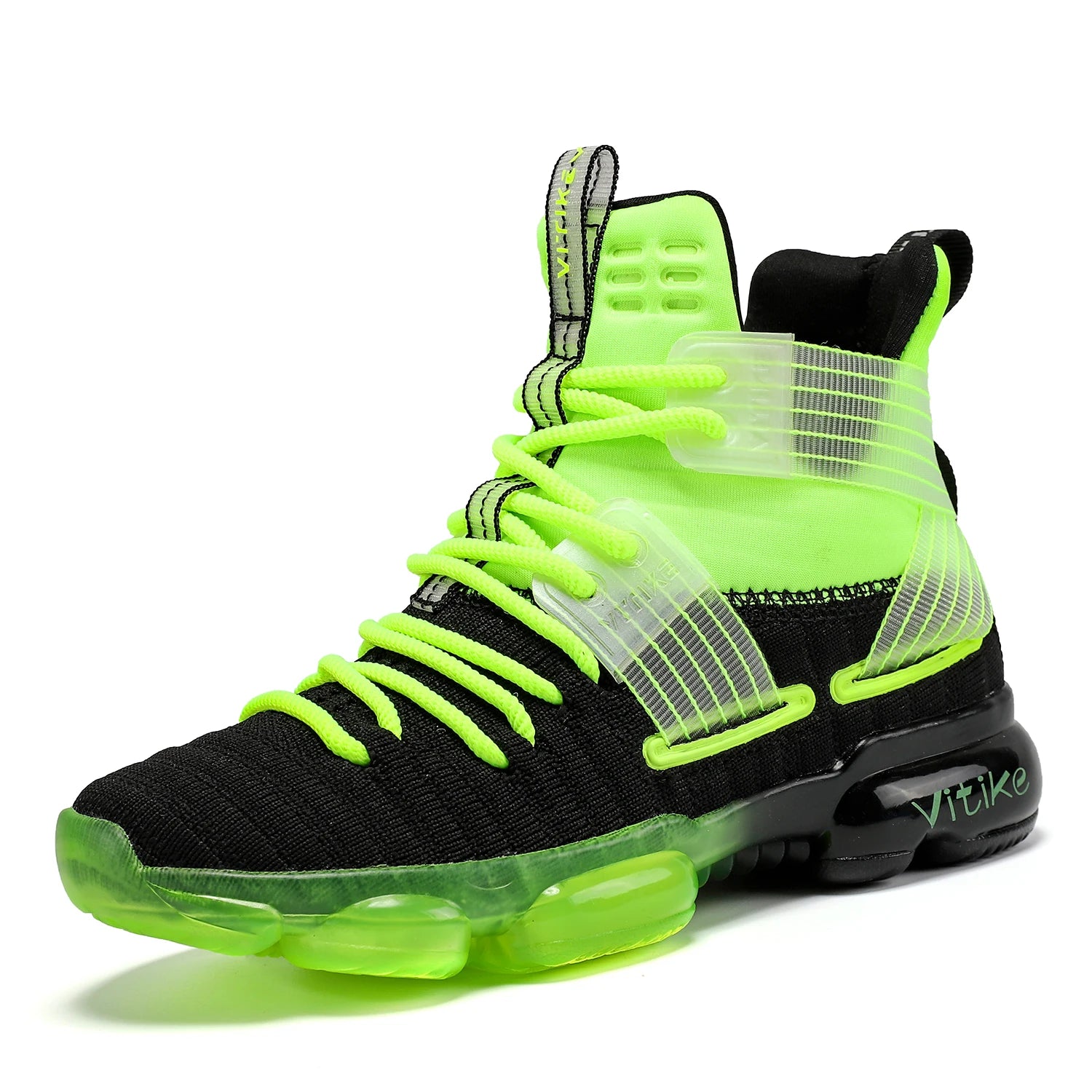 Kids Basketball Shoes High-top Sports Shoes Sneakers Durable Lace-up Non-Slip Running Shoes Secure for Little Kids Big Kids and