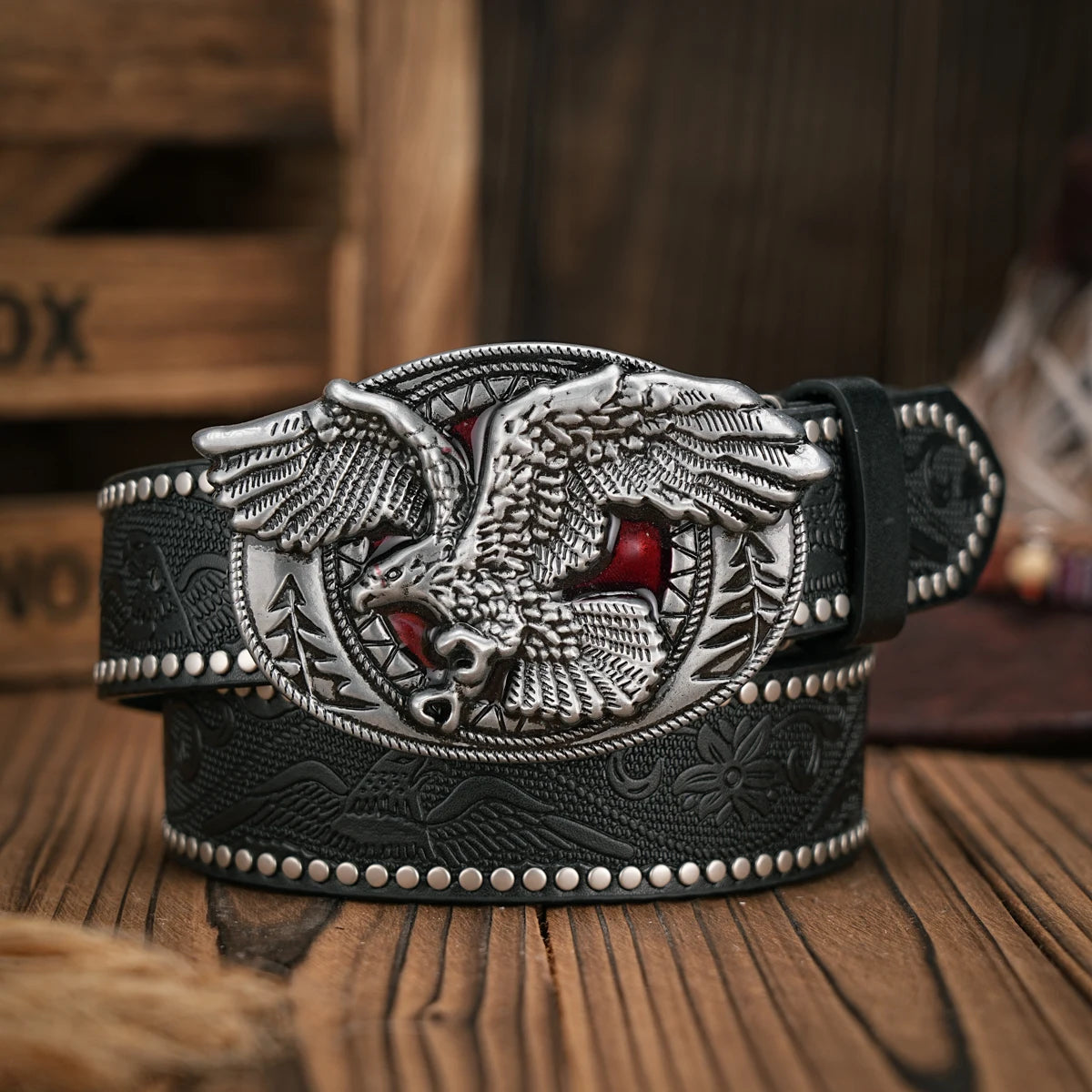 Belt – Western Denim – PU Leather – Brown | KIMLUD
