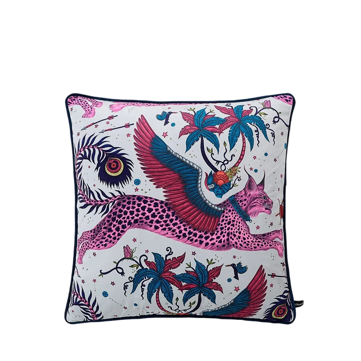 Pink Chinoiserie Pillow Covers 16x16 Inch Traditional Style Bird Dog Floral Vase Decorative Throw Pillow Case Velvet Double Side