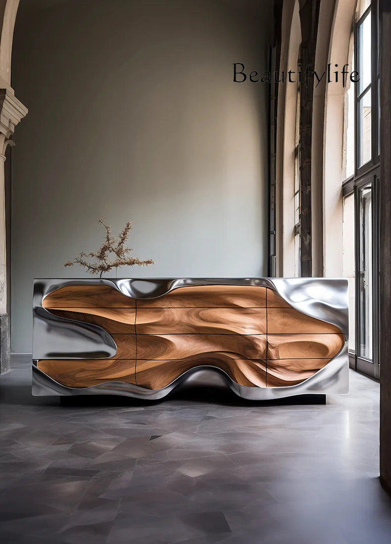 Modern minimalist design light luxury artist home dining room side cabinet living room furniture