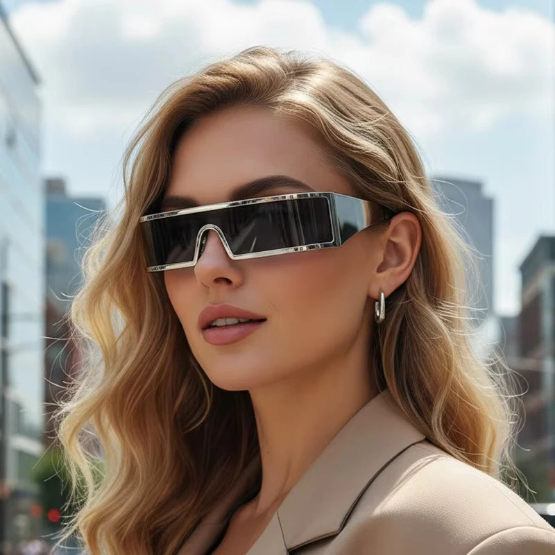 Cyberpunk Sunglasses Narrow Frames — Black | KIMLUD