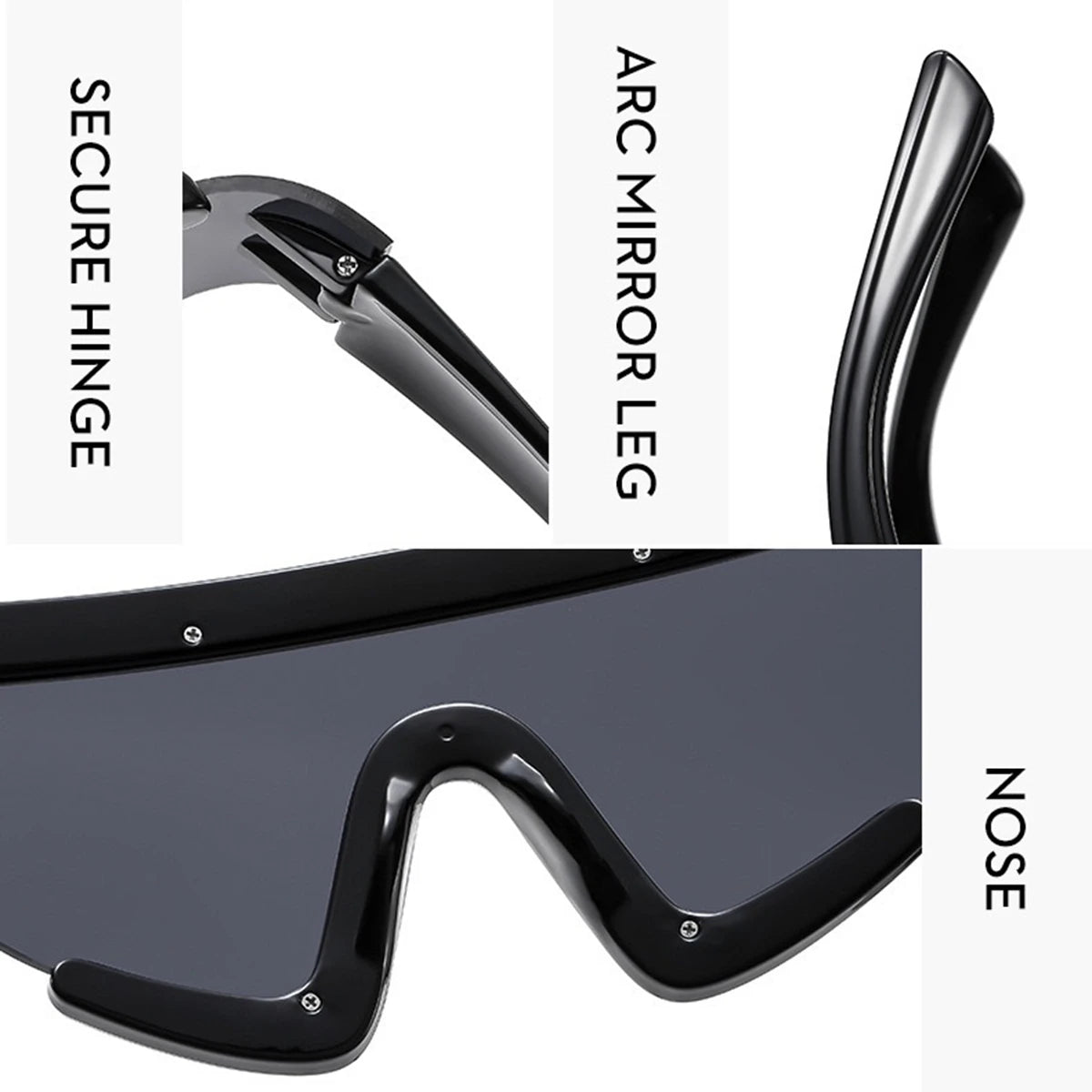 Plastic Frame Studded Chain Sunglasses — Black | KIMLUD