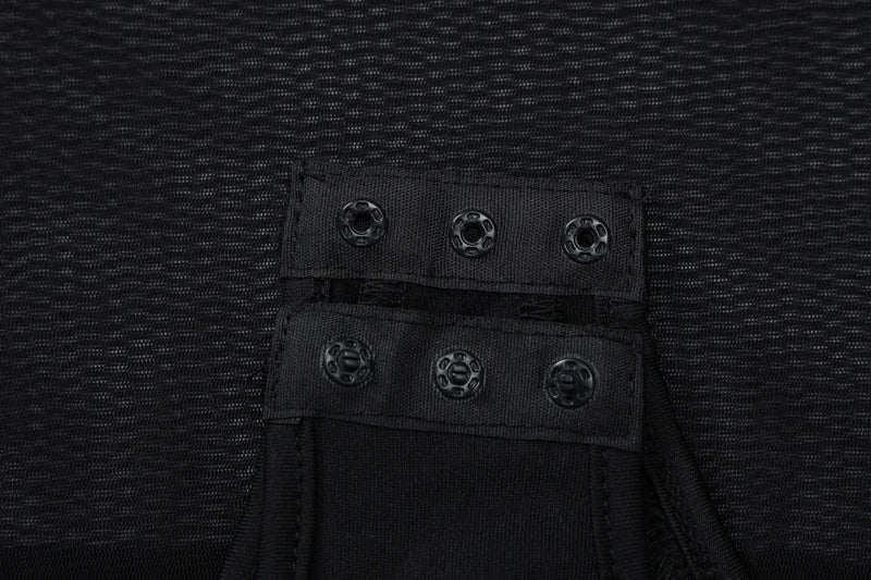 Bodysuit – Turtleneck See-Through – Polyester Spandex – Black | KIMLUD